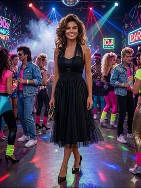 Windsor Y2K Whimsigoth Goth Gothic Fairy Grunge Tulle Midi Dress Size Medium